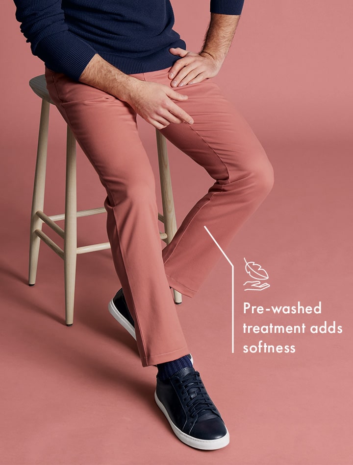 Ultimate Non-Iron Chinos - Light Pink